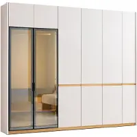 JVmoebel Kleiderschrank Moderner Stil Beige Farbe Elegantes Design Holzrahmen