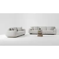 JVmoebel Wohnzimmer-Set Sofa Couchtisch Weiß Farbe Moderner Stil Holzrahmen Neu