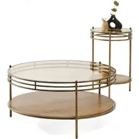JVmoebel Stilvoll Exklusiv Couchtische Modern Wohnzimmer Holz Rund Neu Komfort