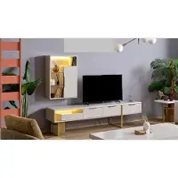 JVmoebel Elegantes Wohnzimmer-Set:Couchtisch,Sideboard,Regal und Beistelltisch