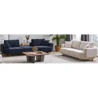 JVmoebel Wohnzimmer-Set: 2 Luxus Sofas & 2 Designer-Couchtische