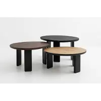 JVmoebel Couchtisch-Set Farbe Braun Moderner Stil Holzplatte Holzbeine Neu