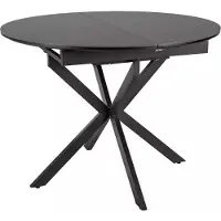 Furnlux Classic FURNLUX Esszimmer-tisch Gaston Schwarz 100 Cm / Hauptfarbe: Schwarz / Abmessungen: 100 x 76 x 100 cm