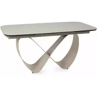Furnlux Classic FURNLUX Esszimmer-tisch Iris Beige 160 Cm / Hauptfarbe: Beige / Abmessungen: 160 x 76 x 95 cm