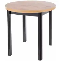 Furnlux Classic FURNLUX Esstisch Adam Braun Und Schwarz 80 Cm / Hauptfarbe: Braun / Abmessungen: 80 x 75 x 80 cm