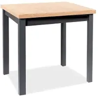 Furnlux Classic FURNLUX Esstisch Adam Braun Und Schwarz 90 Cm / Hauptfarbe: Braun / Abmessungen: 90 x 75 x 65 cm