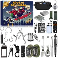 Generisch Adventskalender für Herren – Outdoor-Werkzeuge – Adventskalender für Männer – Weihnachtsgeschenk für Papa – Ehemann