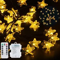 OEM Lichtslinger 40 LED Bubble Star, 6 m, warmweiß, batteriebetrieben, IP65