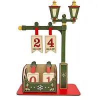 Dripio Adventskalender 2026 aus Holz, Laternen-Design, 24 Zahlen, 29 cm