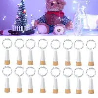 Dripio Flashenlichter mit Korken, USB-wiederaufladbar, 20 LEDs, 2 m, 16er-Pack