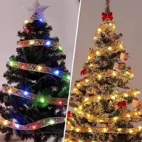 Dripio Lichtsnoer 5 m, 50 LEDs, batteriebetrieben, goldfarben, mehrfarbig