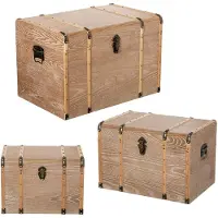 Dripio 3er-Set Holzkisten, verwittert, natur, 60x40x40 cm