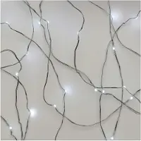 OEM Nano-Lichterkette, kaltweiß, 10 m, 100 LEDs, IP44, Timer