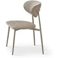 JVmoebel Stuhl Beige Bequem Weich Stoff Metall Modern Komfortabel Stilvoll