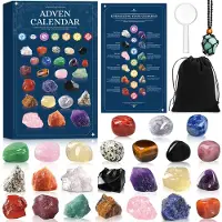 Dripio Adventskalender mit 24 Edelsteinen, Kristallen, Chakra-Steinen