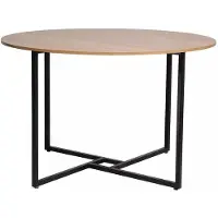 Furnlux Classic FURNLUX Esstisch Alto Braun Und Schwarz 120 Cm / Hauptfarbe: Braun / Abmessungen: 120 x 76 x 120 cm