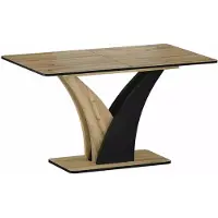 Furnlux Classic FURNLUX Esstisch Vento Braun Und Schwarz 120 Cm / Hauptfarbe: Braun / Abmessungen: 120 x 76 x 68 cm