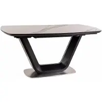 Furnlux Classic FURNLUX Esstisch Anna Weiss Und Schwarz 160 Cm / Hauptfarbe: Weiß / Abmessungen: 160 x 76 x 90 cm