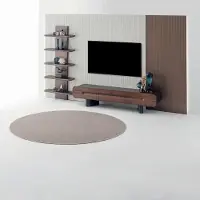 JVmoebel Wohnwand Set Modern Braun Elegant TV Board Regal Luxus Anbauwand