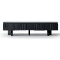 JVmoebel Tv Lowboard Modern Schwarz Elegant Fernsehtisch Sideboard Moebel
