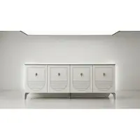 JVmoebel Sideboard Weiß Bequem Modern Geräumig Stilvoll Holz Rechteckig