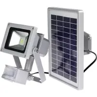 Dripio Chip-LED Arbeitsleuchte mit Bewegungsmelder, 10 W, Solar, IP 44, Silber