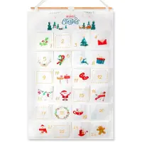 Dripio Stoff-Adventskalender 2025, 24 Taschen 15x15 cm, selbst befüllbar