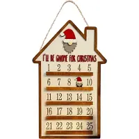 Dripio Holz-Adventskalender, Weihnachtsmann, 25 Tage Countdown, 30x19 cm