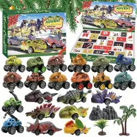 Dripio Dino-Auto-Adventskalender 2026, 24-teilig, Rückzieher