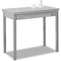 OEM Küchentisch, Metall, Grau, 90x50 cm, Buchform