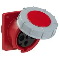 Pce 434-6fc CEE-Anbausteckdose schräg (100x107) 63A 4p 6h IP67 POWER TWIST 4346fc