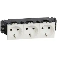 Legrand 278603L Mosaic 3xSchutzkontakt-Steckdose, erhöhter Berührungsschutz Farbe: Ultraweiß