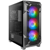 Antec DF600 Flux, Midi Tower, PC, Schwarz, ATX, micro ATX, Mini-ITX, Kunststoff, Stahl, Gaming