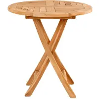 Kendra Home Gartentisch Oviedo aus natürlichem Teakholz ø70x75 cm