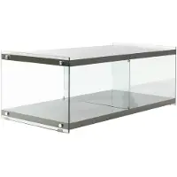 Kendra Home TV-Möbel Elementary aus Glas und grauem MDF