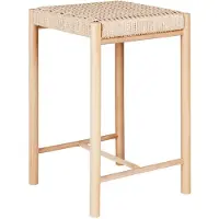Kendra Home Barhocker Abano aus Pappelholz und Naturkordel