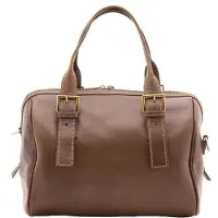 Alessia Firenze Echtleder Bauletto Tasche Braun Verstellbare Griffe und Schulterriemen Honey UNICA 29x27x13 cm NAN-4528-MIELE