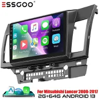 Insta24 Autoradio Doppel DIN 10 Zoll für Mitsubishi Lancer 2007-2017 Android 13 Carplay Android Auto GPS Navigation Touchscreen 64GB Bluetooth WiFi