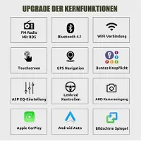 Insta24 Autoradio 7 Zoll Touchscreen Android 15 Carplay Android Auto GPS Navigation Bluetooth 2 DIN für Mercedes A-Klasse W169 B-Klasse W245 DAB+ WLAN USB