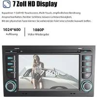 Insta24 Autoradio 2 DIN 7 Zoll für Audi A4 S4 RS4 B6 B7 Android 13 GPS Navi Carplay Android Auto Bluetooth WiFi Touchscreen Freisprechanlage Lenkradsteuerung