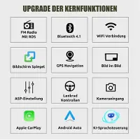 Insta24 Autoradio Android 13 2 DIN 7 Zoll Touchscreen für VW Golf Touran Passat Caddy Tiguan Polo mit CarPlay Android Auto GPS DAB+ FM Radio Bluetooth WLAN
