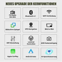 Insta24 Autoradio 7 Zoll Android 14 Carplay GPS Navi Kamera 2 DIN Touchscreen Bluetooth WLAN Freisprecheinrichtung für Opel Meriva A Corsa C D Astra H Vectra
