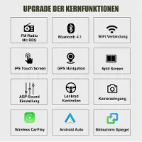 Insta24 Android Autoradio 9 Zoll für Hyundai i10 2007-2013 mit GPS Navi Touchscreen Bluetooth USB Android Auto Apple Carplay Freisprecheinrichtung WLAN