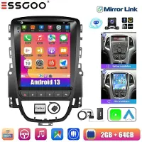 Insta24 Autoradio Android 13 GPS Navi CarPlay Android Auto DAB+ Touchscreen für Opel Astra J 2009-2014 mit Bluetooth Freisprecheinrichtung Display 2GB RAM 64GB