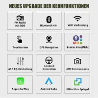 Insta24 Autoradio für VW Touareg Transporter T5 mit Carplay Android 13 GPS Navigation DAB+ 7 Zoll Touchscreen 2DIN Bluetooth Freisprechanlage Lenkradsteuerung