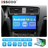 Insta24 Autoradio Einbau 10 Zoll für VW Golf VII 2013-2017 Android 14 Carplay Navigationssystem GPS mit Touchscreen Freisprechanlage 2 DIN 4GB RAM 64GB Speicher