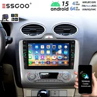Insta24 Autoradio 8 Zoll für Ford Focus 2004-2011 2 DIN Android 15 Touchscreen GPS Navigation Apple Carplay Android Auto Bluetooth Freisprechanlage