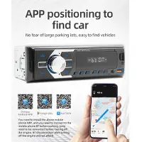Insta24 1 DIN Autoradio mit Bluetooth 5 Freisprecheinrichtung Fernbedienung und Equalizer USB SD AUX FM Radio 4 x 45 Watt 7 Beleuchtungsfarben MP3 WMA FLAC WAV Kfz