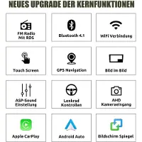 Insta24 Autoradio für VW Beetle 2001-2010 mit GPS Navi Carplay Android Auto Android 15 6 86 Zoll Touchscreen 4GB RAM 64GB Speicher Bluetooth WiFi Freisprechanlage