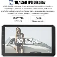 Insta24 Autoradio 1 DIN Android 15 mit 10 Zoll Touchscreen GPS Navigation Carplay Android Auto DAB+ Bluetooth Freisprechanlage RDS 4x60 Watt 4GB RAM 64GB Speicher